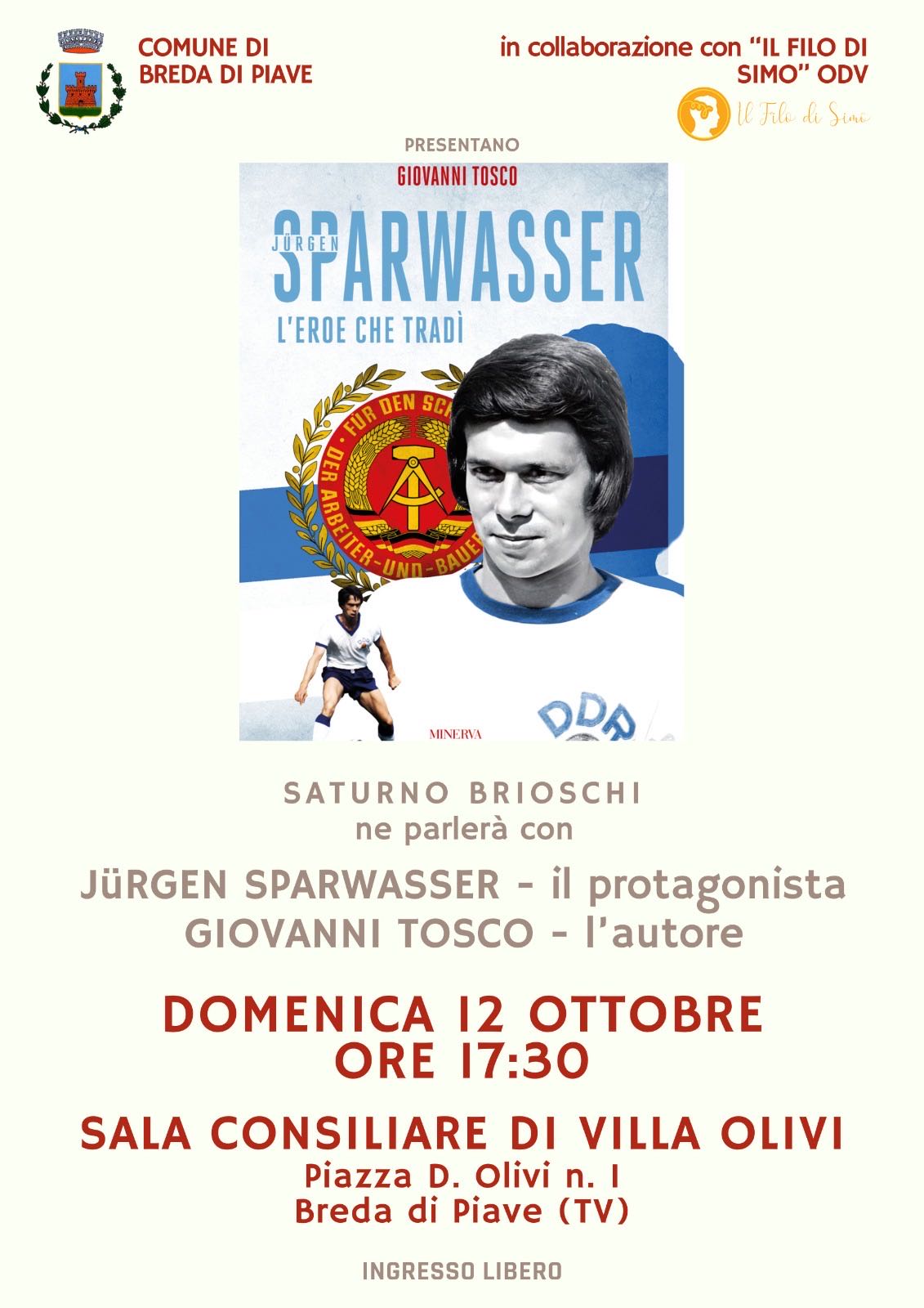 Breda di Piave | Presentazione libro "Sparwasser l'eroe che trad&igrave;"