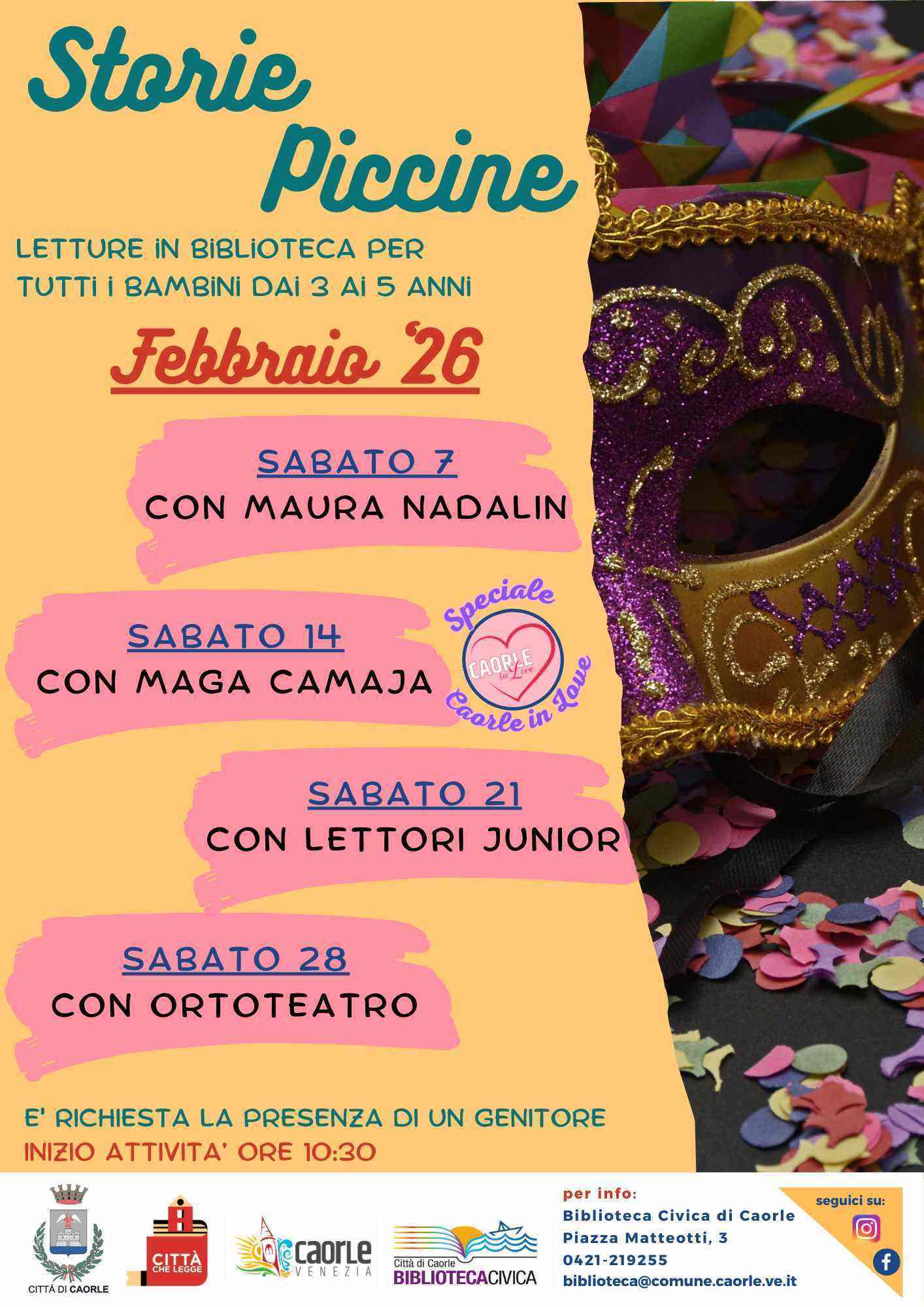 CAORLE | STORIE PICCINE: appuntamenti febbraio '26