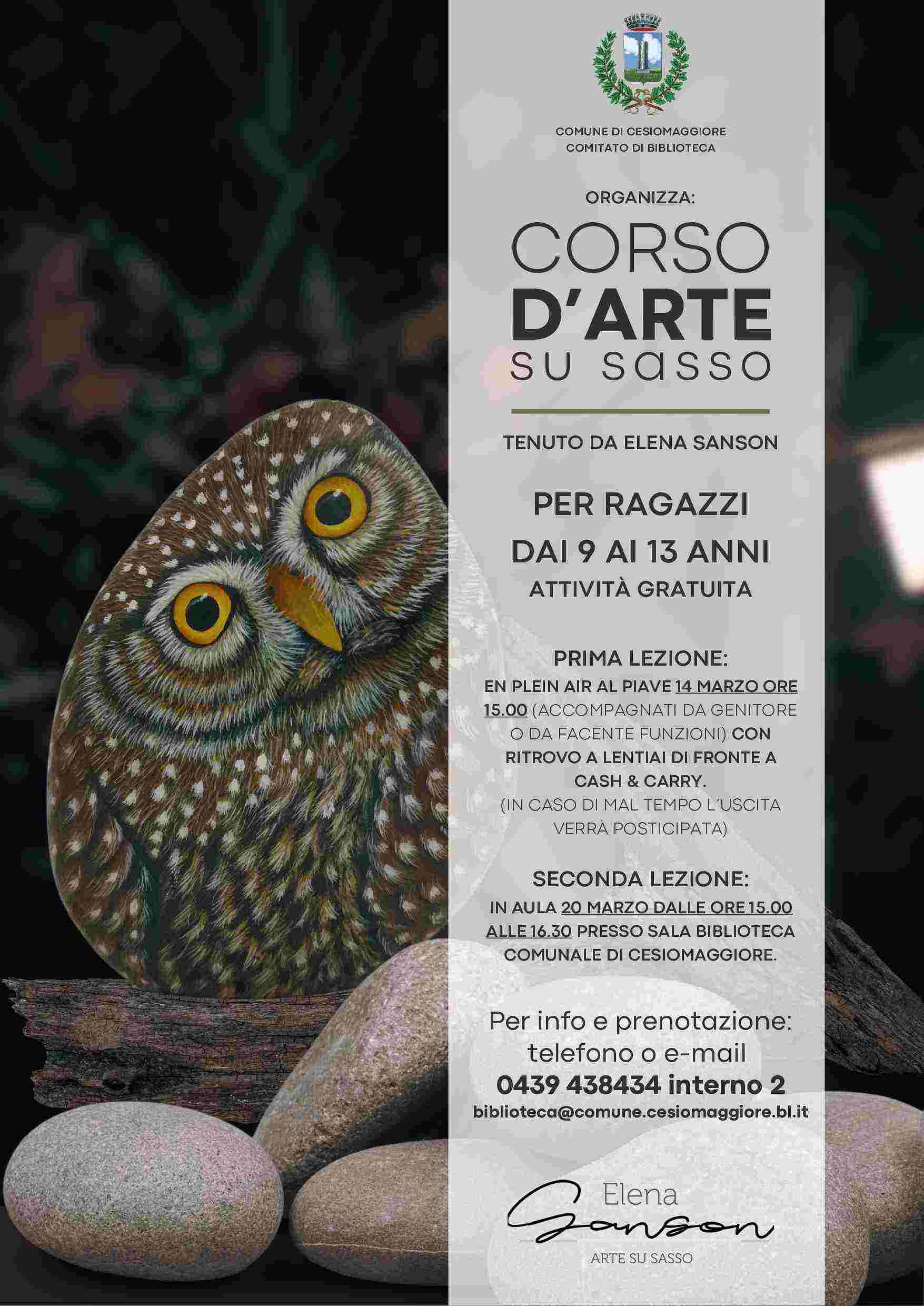 Mini corso di arte su sasso
