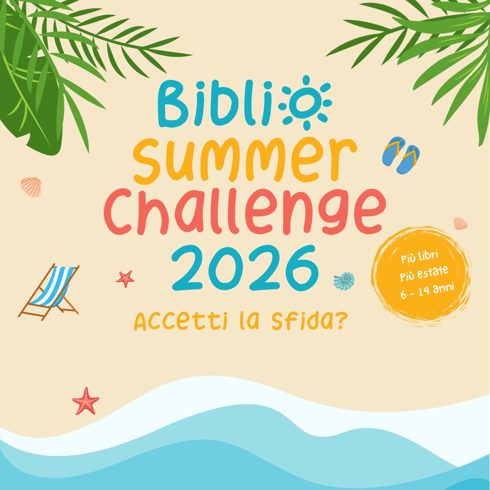 Biblio summer challenge - Pi&ugrave; libri pi&ugrave; estate 2026